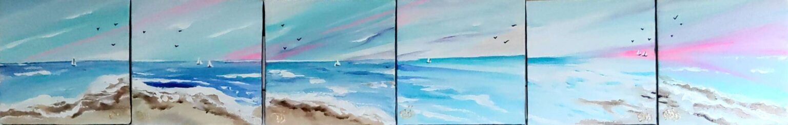 Atelier mer sur petits tableaux I